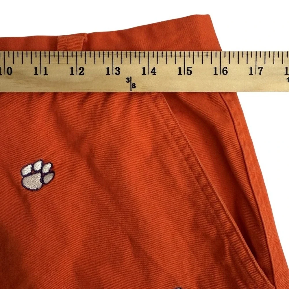 Campus Chinos Clemson Orange Paw Print Embroidered Chino‎ Skirt Women's Size 10